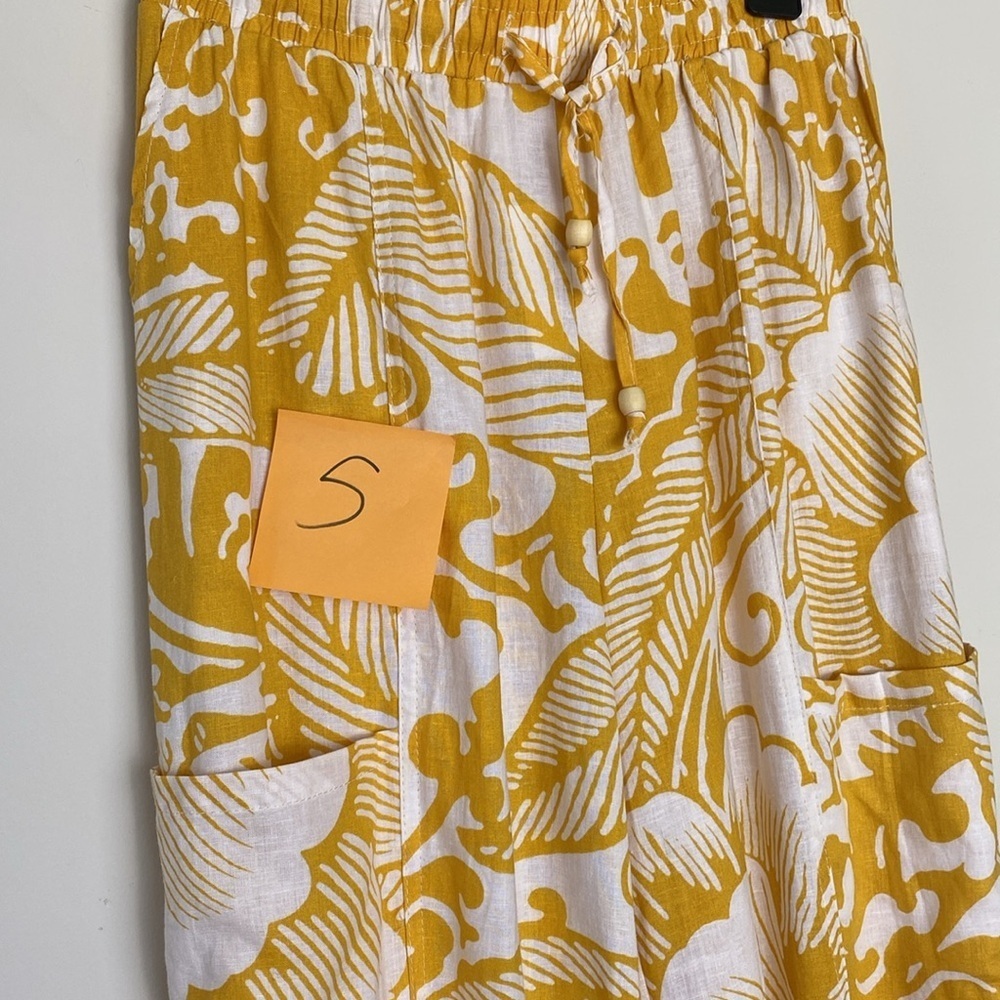 NWT Haute Hippie Linen Printed Tapered Elastic Ankle Pajama Trousers Size Small - Picture 12 of 12